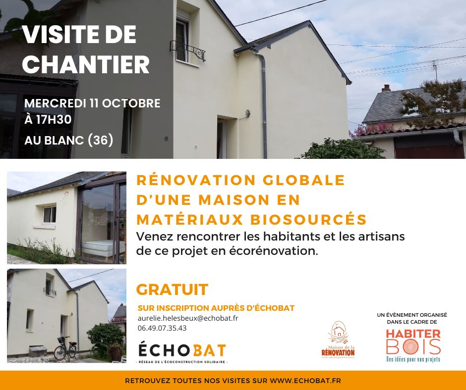 Habiter Bois - RÉNOVATION GLOBALE D’UNE MAISON INDIVIDUELLE, EN MATÉRIAUX BIOSOURCÉS, AU BLANC (36)